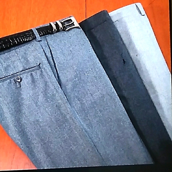 ⚜️ GRAY DRESS PANTS Designer Italian  WOOL Pants 5 Pocket LUXURY  Sz 38 - Picture 1 of 16